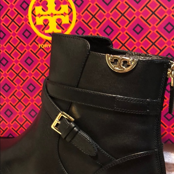 10.5 Tory Burch Boots Leather Sidney Boot - Picture 3 of 8